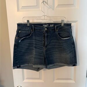 Levi's Denim High-Rise Shorts in Deep Blue